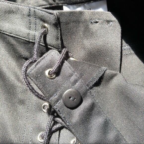 Loft black lace up front cropped stretch pants size 6 Petite - Picture 4 of 5